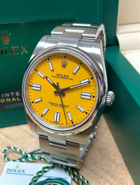 rolex perpetual yellow